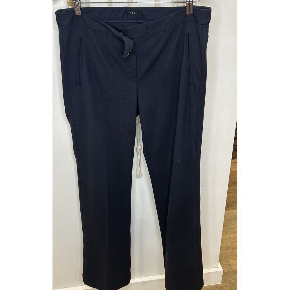 Theory Dress Pants Women's Blue Fit at the waist Slacks Bootcut Leg No size Labe - Picture 1 of 10